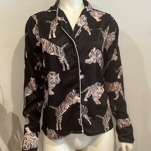 ✨ Averie Sierra Satin Pajama Top – Only (No Pants) ✨